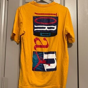 Men's Air Jordan Graphic T-Shirt -Size Small, Mustard Yellow, Retro Jumpman Logo